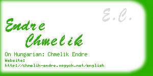 endre chmelik business card